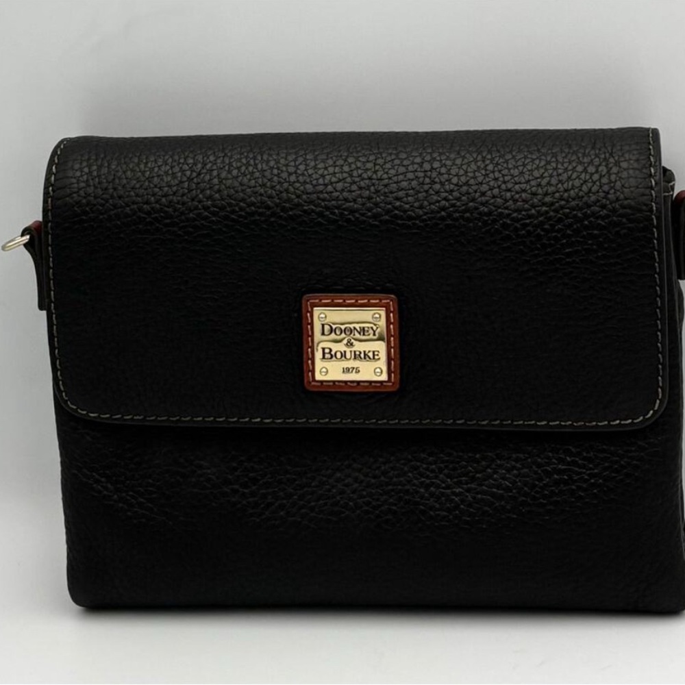 Dooney & Bourke Black Pebble Leather Crossbody Bag